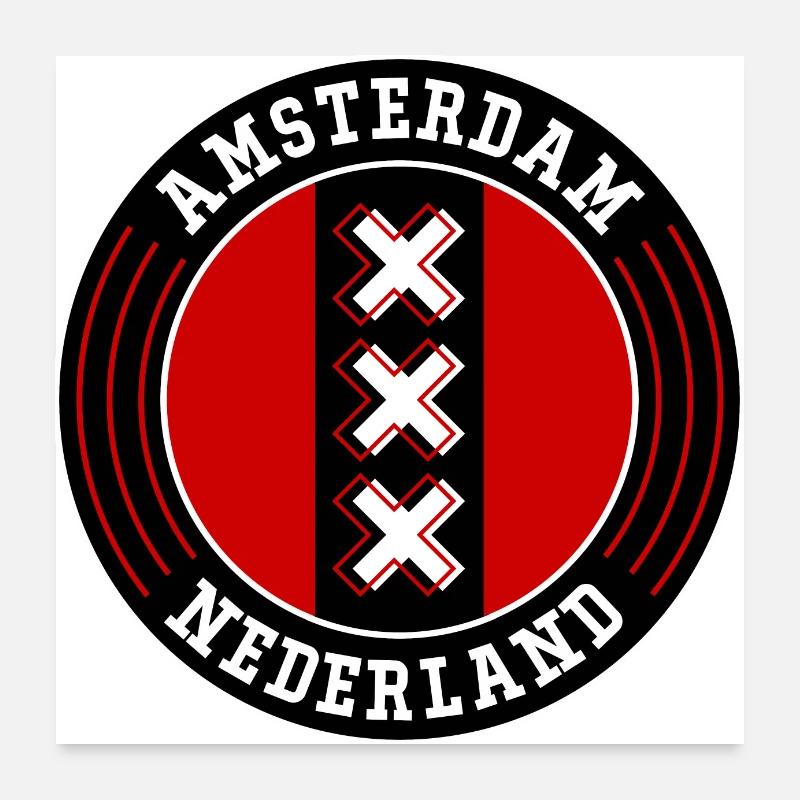 Amsterdam Poster 60x60 cm