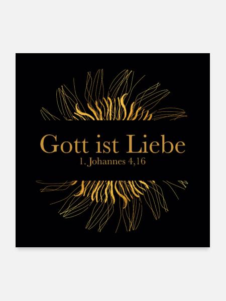 Christliche Zitate - Poster 60x60 cm - Weiß - Vorne