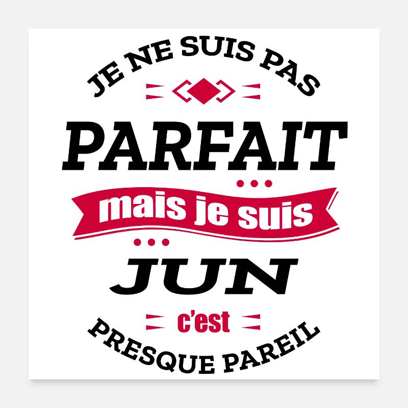 JUN PARFAIT - PRENOM JUN Poster 60 x 60 cm