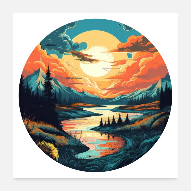 Great river Poster 24" x 24" (60x60 cm)