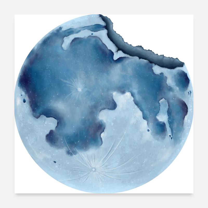 Broken Moon Poster 24" x 24" (60x60 cm)