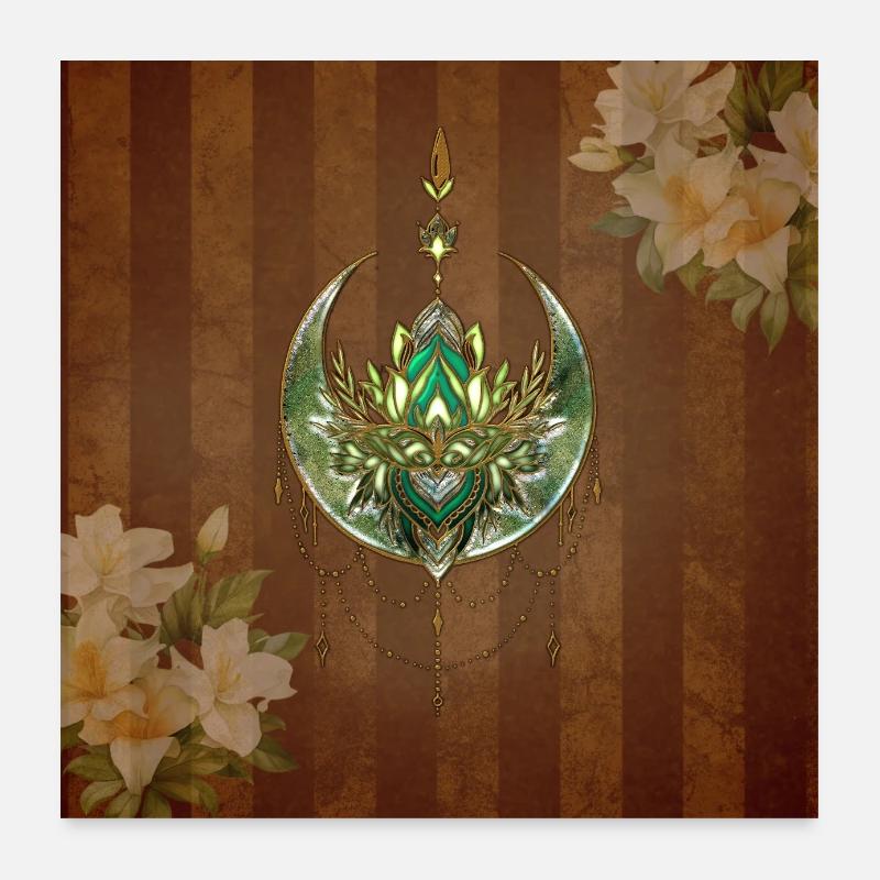 Merveilleuse et élégante fleur de lotus Poster 60 x 60 cm