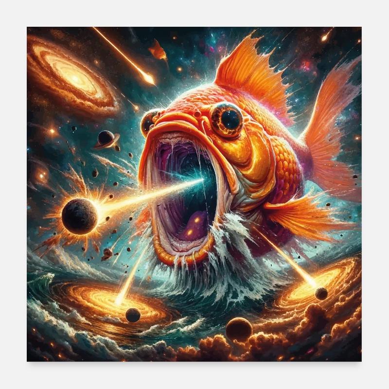 Super Goldfish Poster 24" x 24" (60x60 cm)