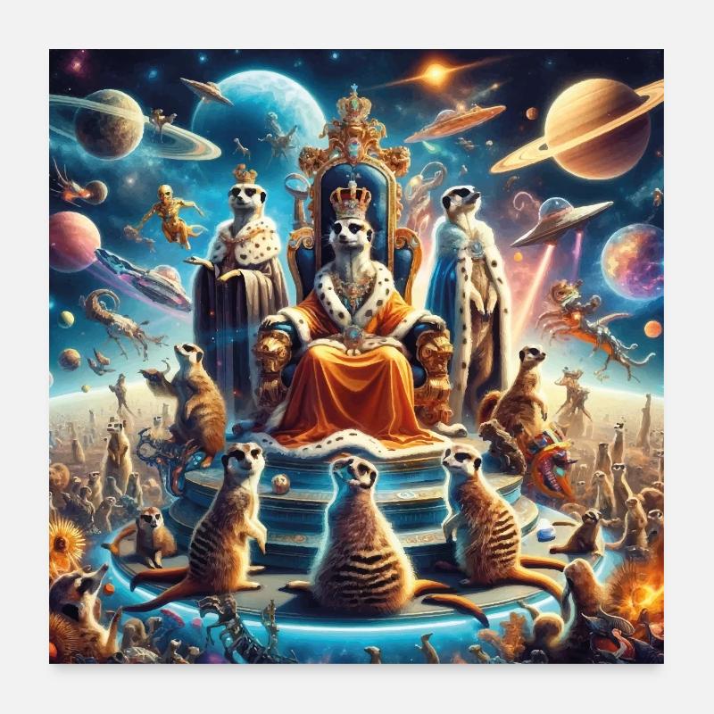 Rois des suricates Poster 60 x 60 cm