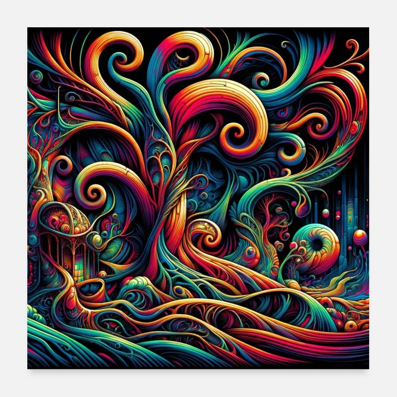 Psychedelic Art Poster 24" x 24" (60x60 cm)