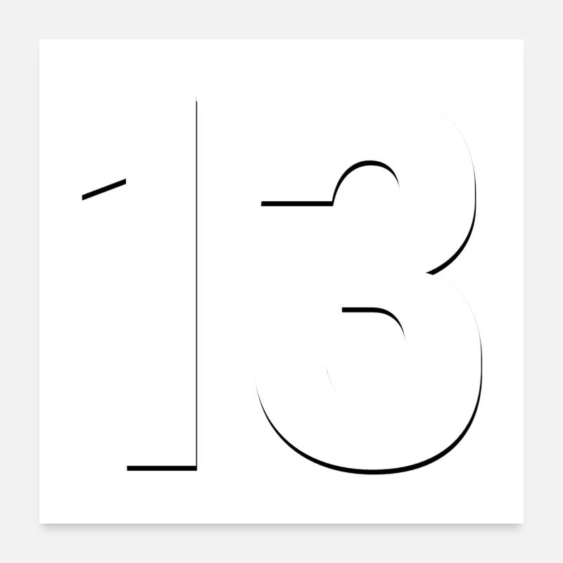 13 - Poster 60 x 60 cm - blanc