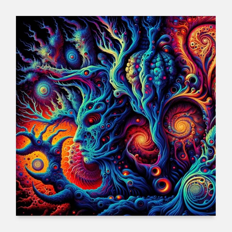 Psy forest fractal Poster 24" x 24" (60x60 cm)
