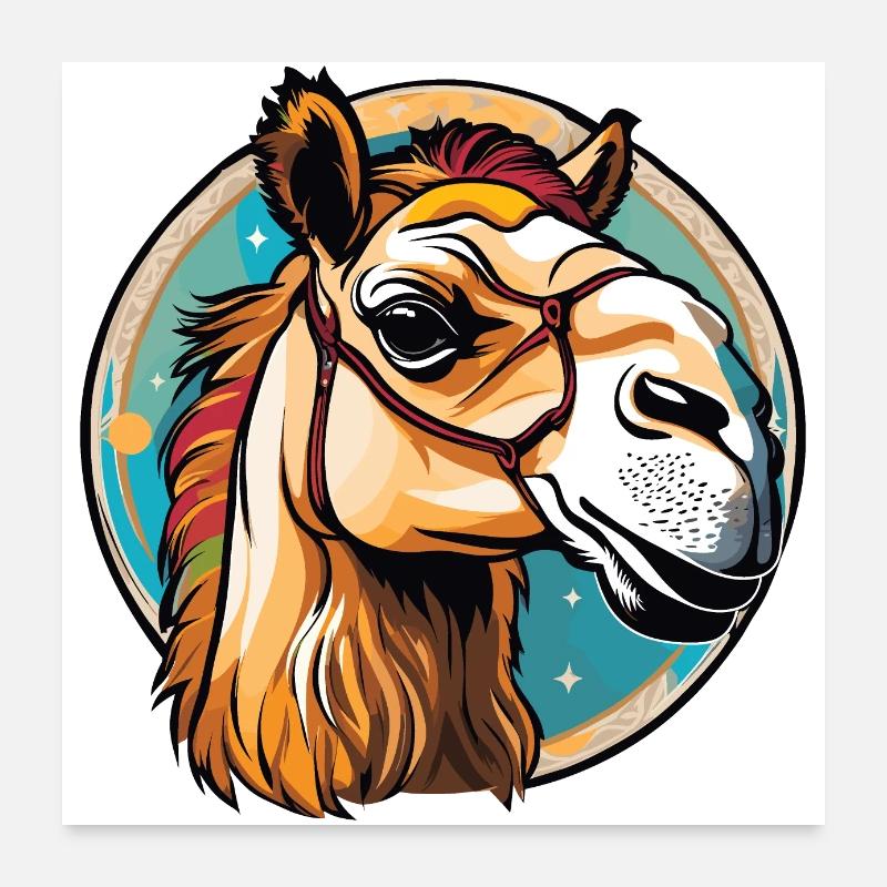Chameau Poster 60 x 60 cm
