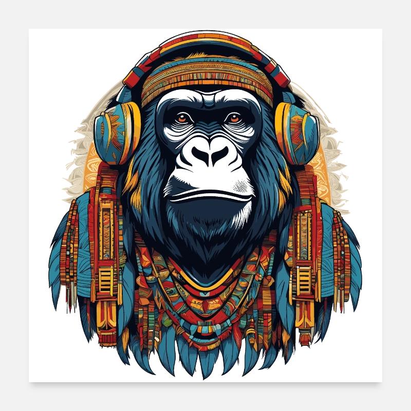 Gorilla Poster 24" x 24" (60x60 cm)