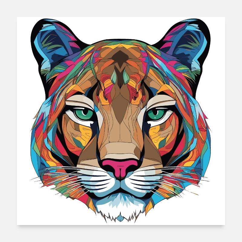 Cougar Poster 24" x 24" (60x60 cm)