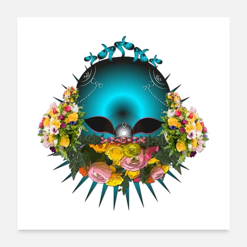 Mysterious alien Poster 24" x 24" (60x60 cm)