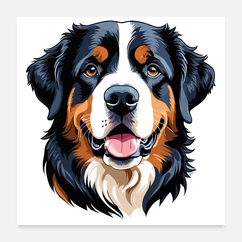 Bouvier bernois Poster 60 x 60 cm