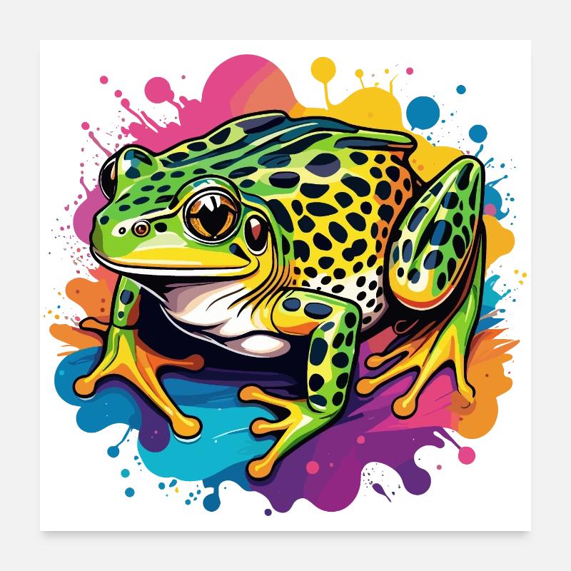 Grenouille léopard Poster 60 x 60 cm