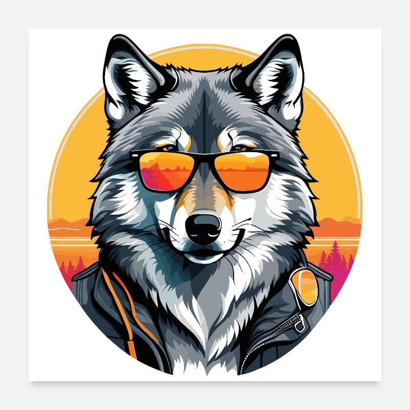 Gray Wolf Poster 24" x 24" (60x60 cm)