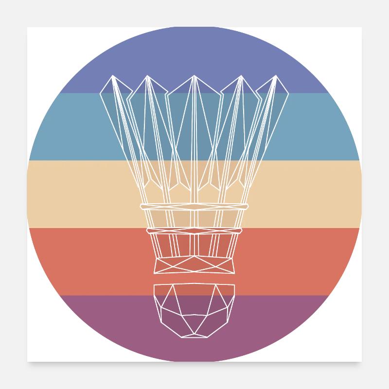 Badminton Poster 60 x 60 cm