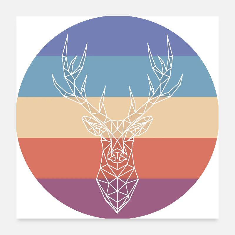 Hirsch Poster 60x60 cm
