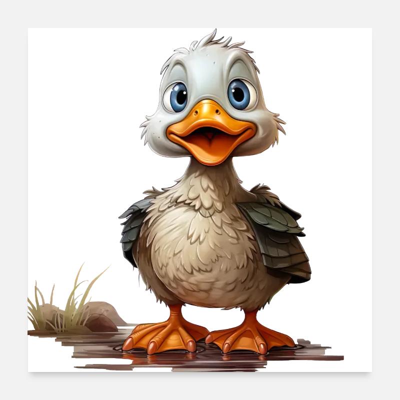 Lustiges Entchen Poster 60x60 cm