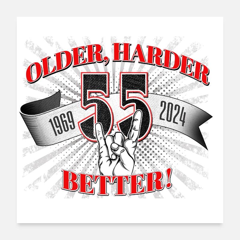 55 ans de Rock ́n ́roll Poster 60 x 60 cm