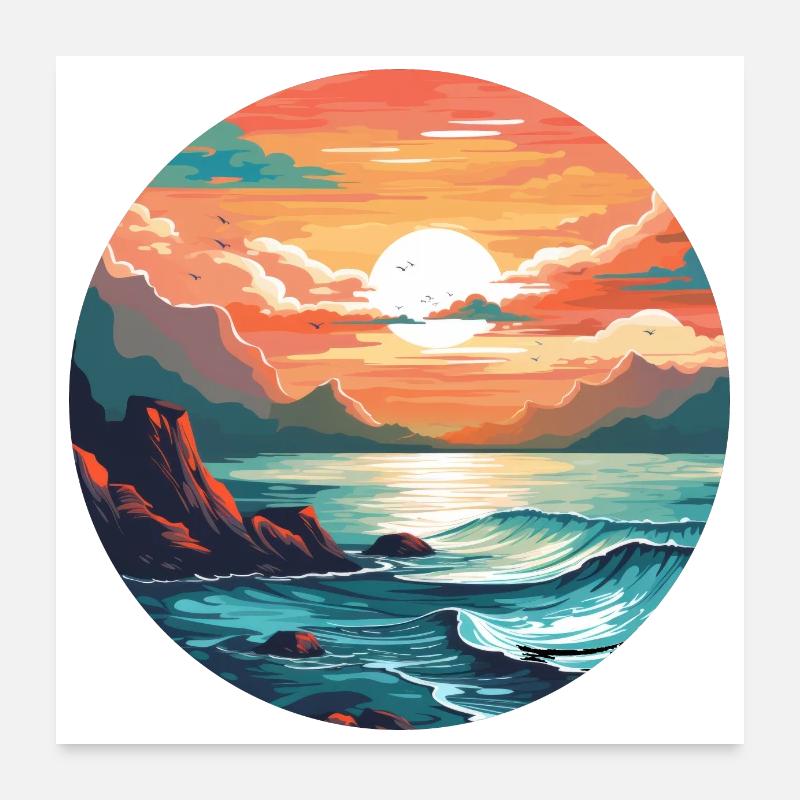 Matinée silencieuse Poster 60 x 60 cm