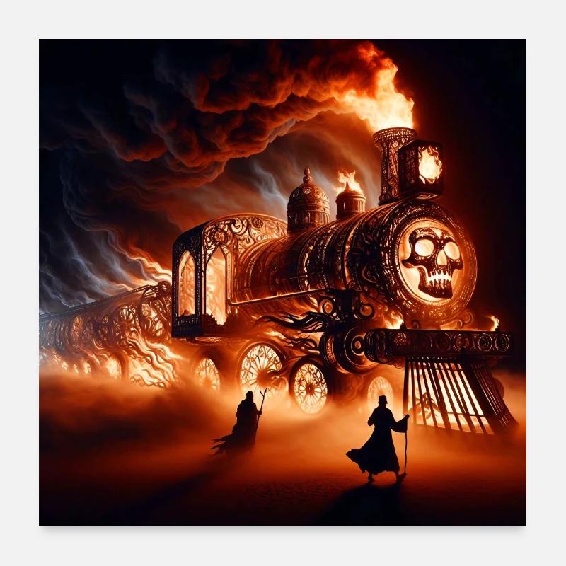 Le Train de l'Enfer Poster 60 x 60 cm