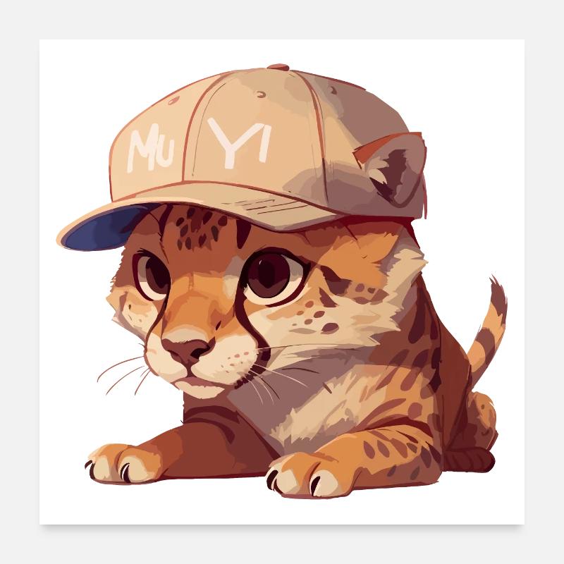 Bébé guépard Poster 60 x 60 cm