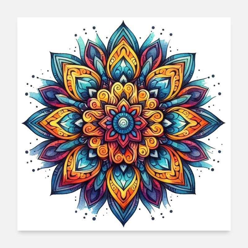 Mandala Harmony Poster 24" x 24" (60x60 cm)