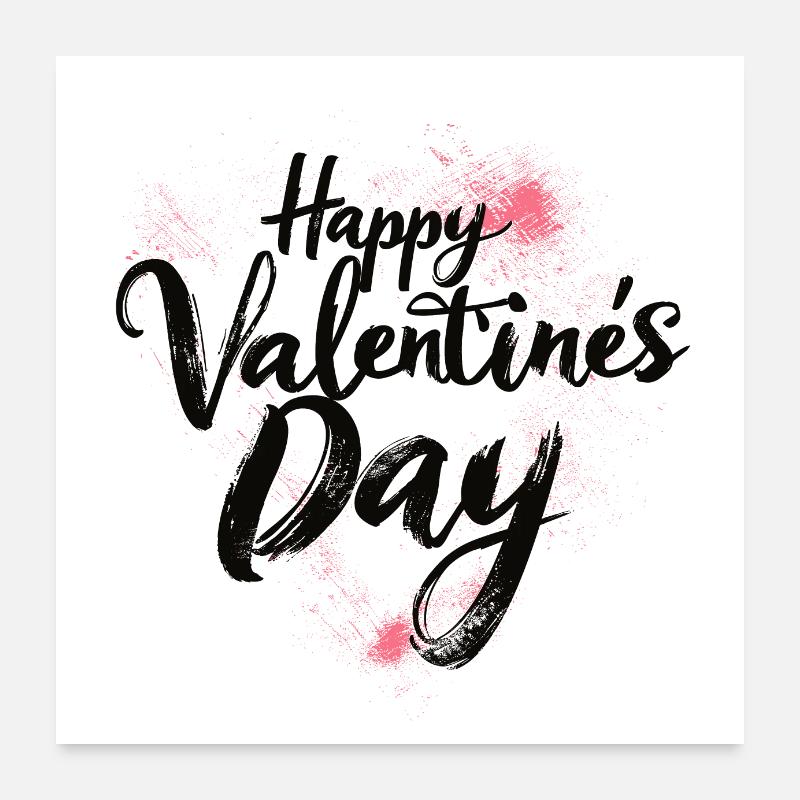 Élégante Saint-Valentin - Chic Love Script Poster 60 x 60 cm