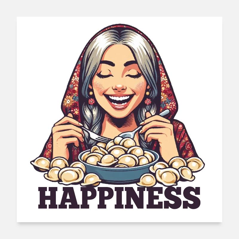 Pelmeni Glück Geschenk Poster 60x60 cm