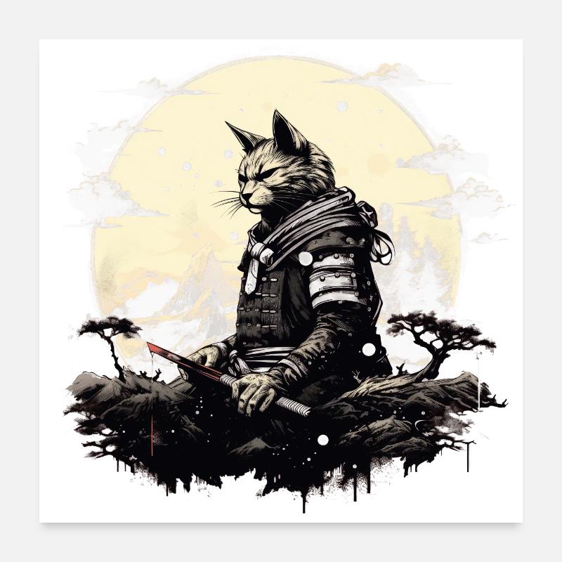 Chat Ronin Poster 60 x 60 cm