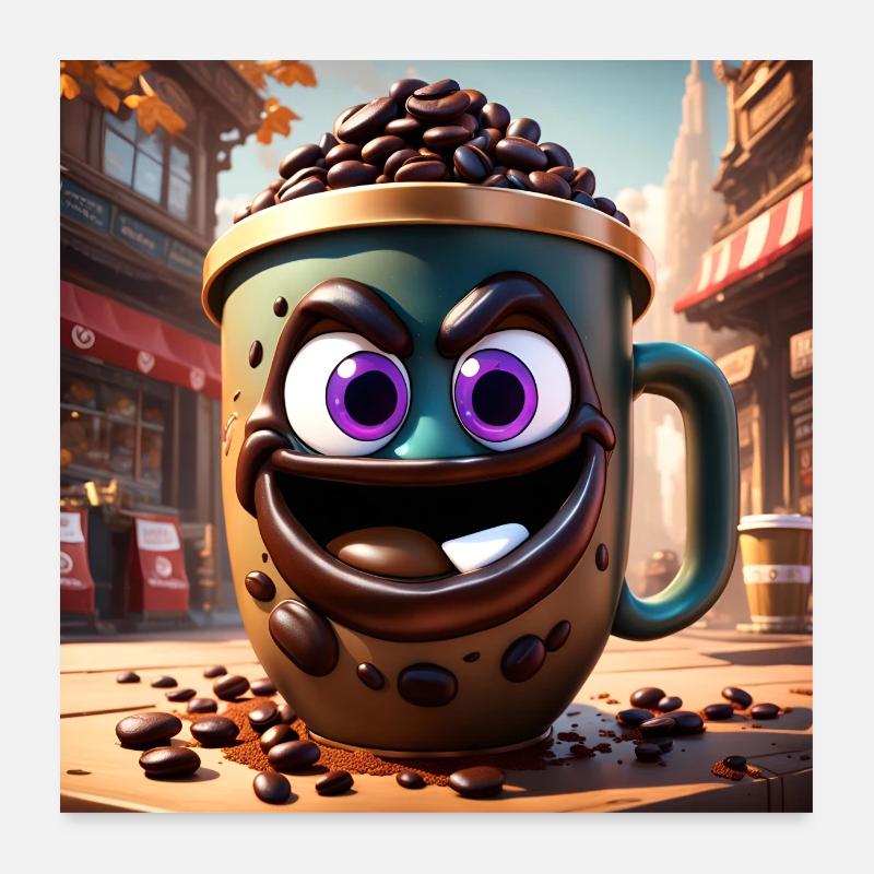 Crazy Coffee! Poster 24" x 24" (60x60 cm)