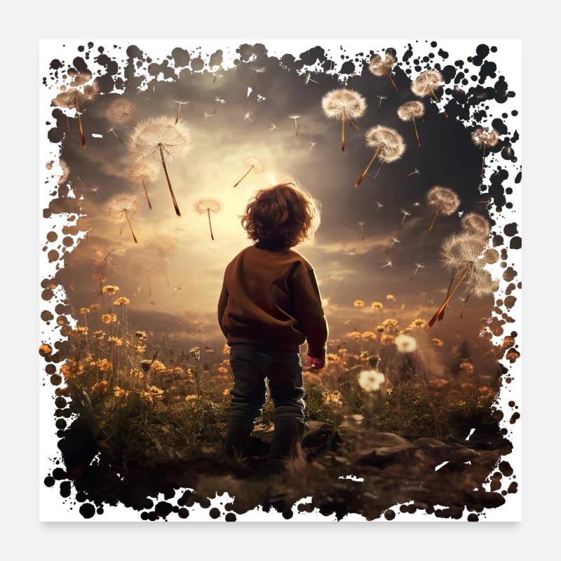 Unbeschwerte Kindheit Poster 60x60 cm