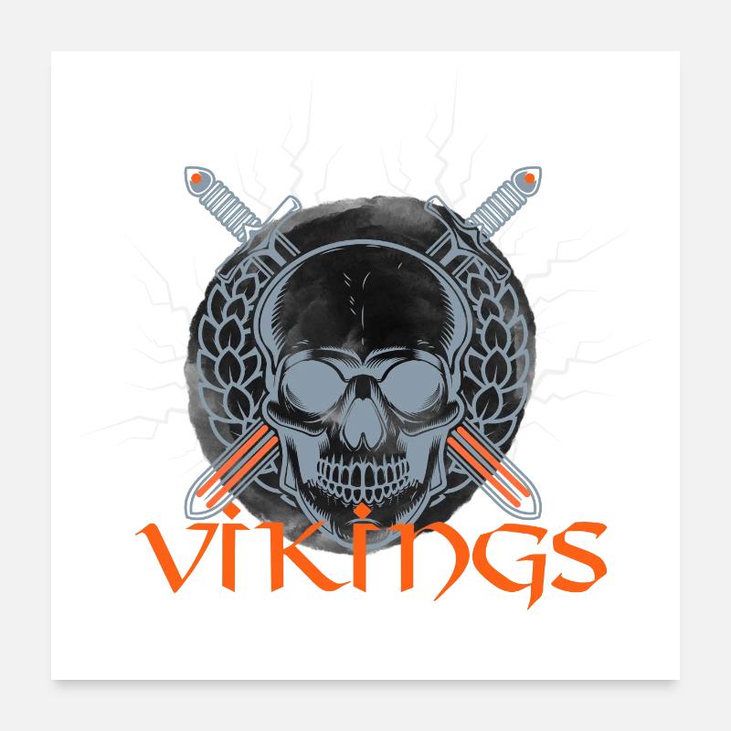 Legendes Vikings-MyReddark Poster 60 x 60 cm