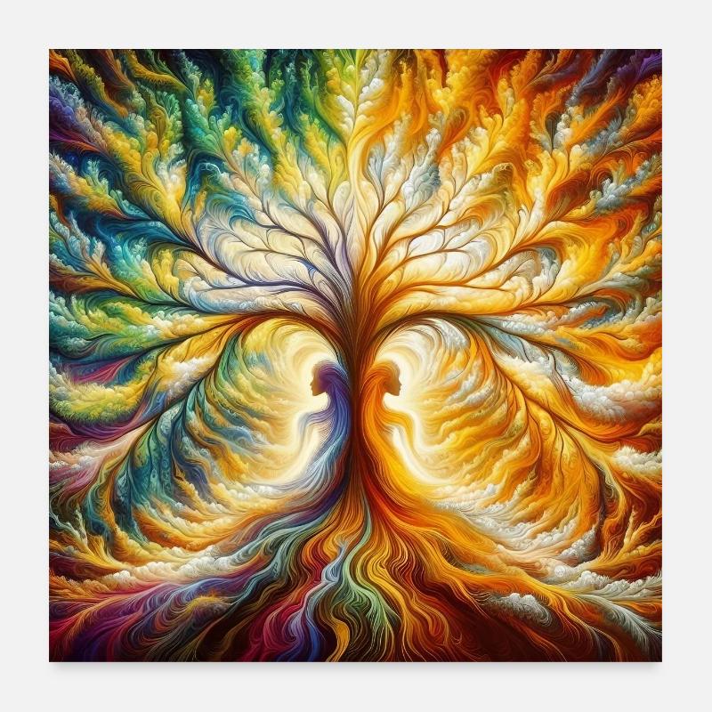 Arbre du Coeur Poster 60 x 60 cm