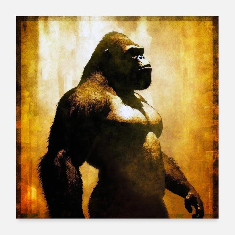 Gorilla 03 Poster 60x60 cm