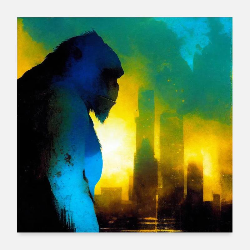 Gorille 01 Poster 60 x 60 cm
