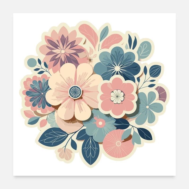 Composition floral Poster 60 x 60 cm