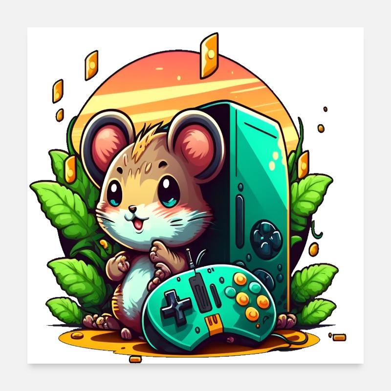 Gaming Maus Poster 60x60 cm