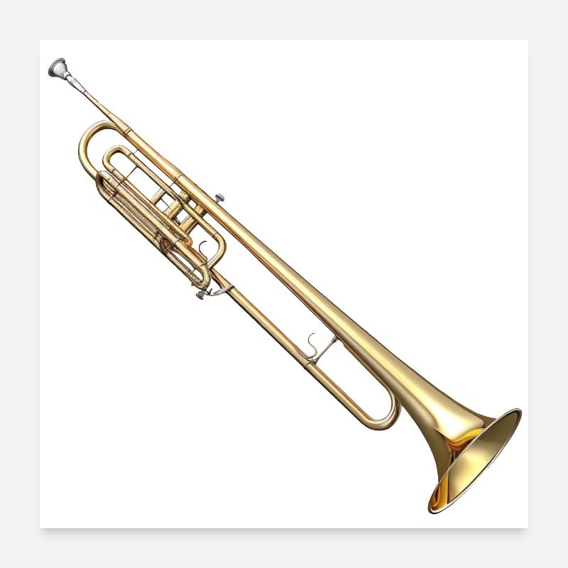 The trombone is a brass instrument Poster 24" x 24" (60x60 cm)