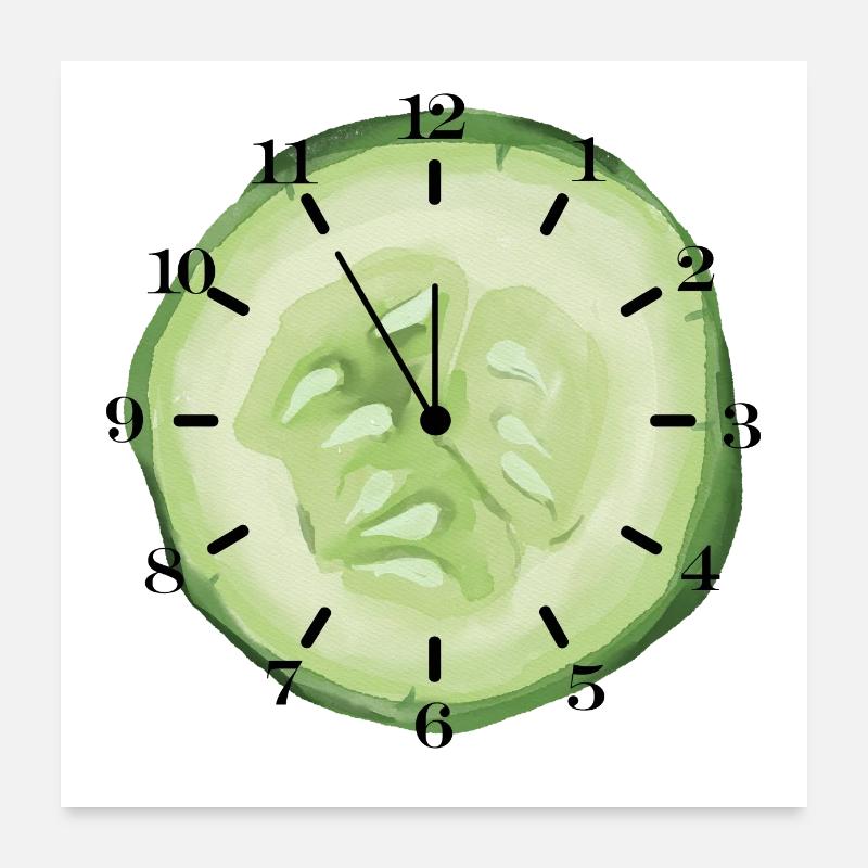 C’est l’heure de concombre Poster 60 x 60 cm