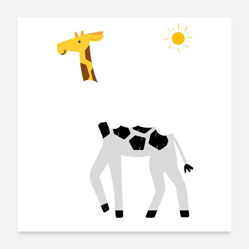 Giraffe humor Poster 24" x 24" (60x60 cm)