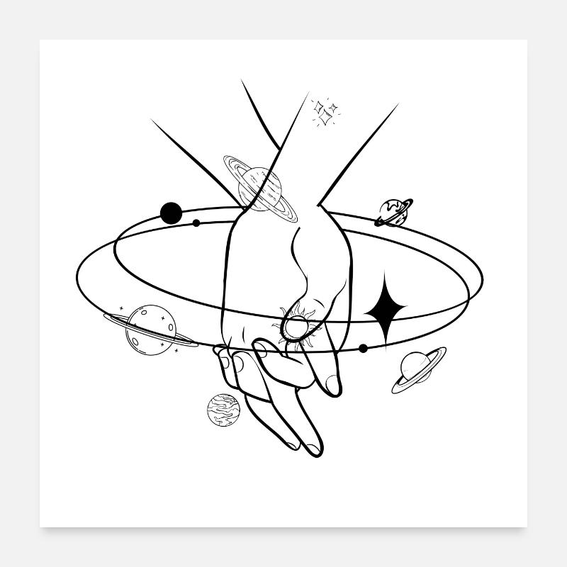 tu es mon univers- idée cadeau saint Valentin Poster 60 x 60 cm