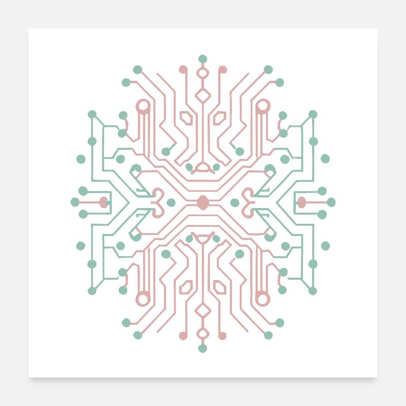 CircuitVerse Futuristika Poster 60x60 cm