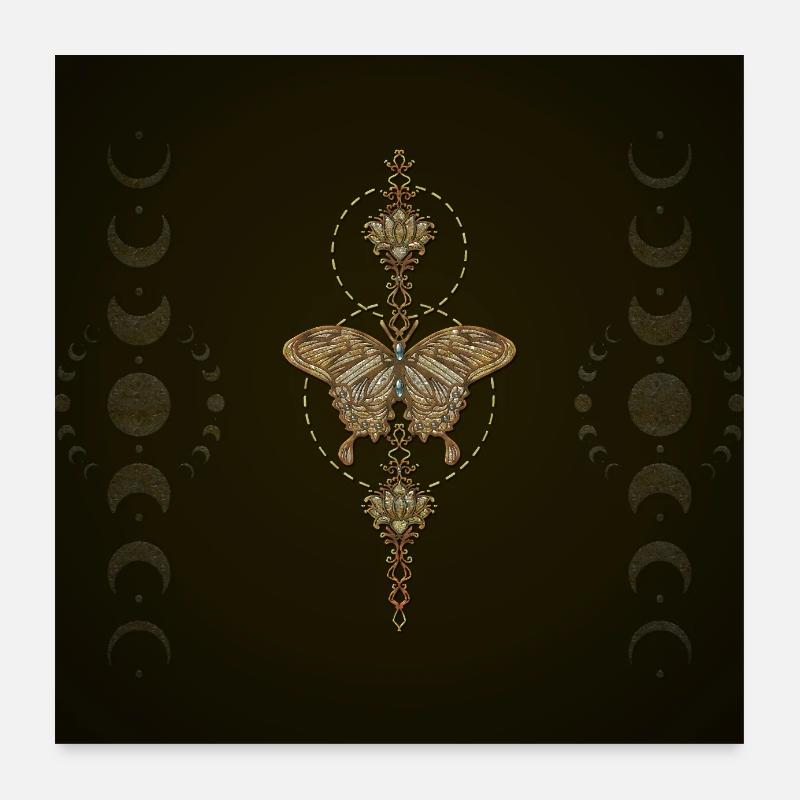 L’élégance du papillon. Poster 60 x 60 cm