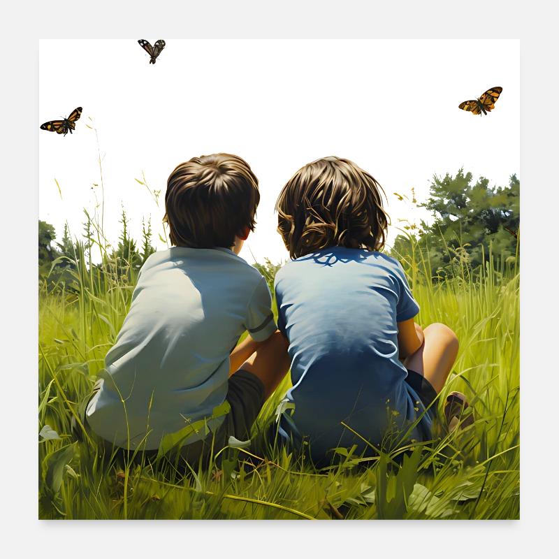 Eine unbeschwerte Kindheit Poster 60x60 cm