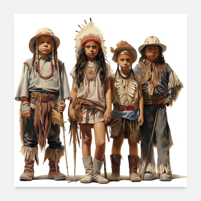 Déguisement de carnaval avec imagination Poster 60 x 60 cm