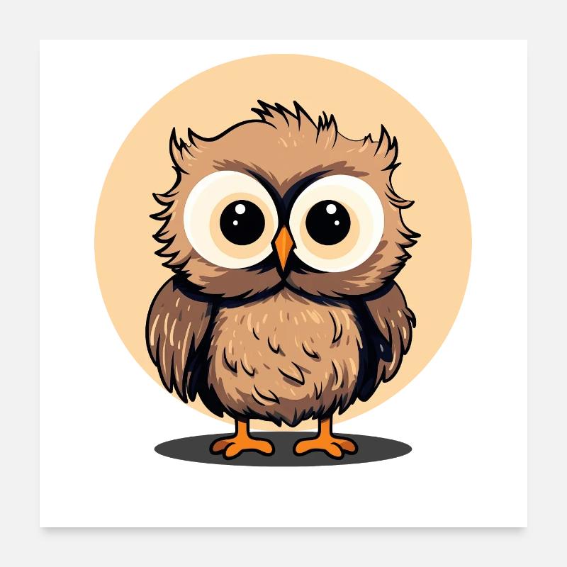 Eule Poster 60x60 cm
