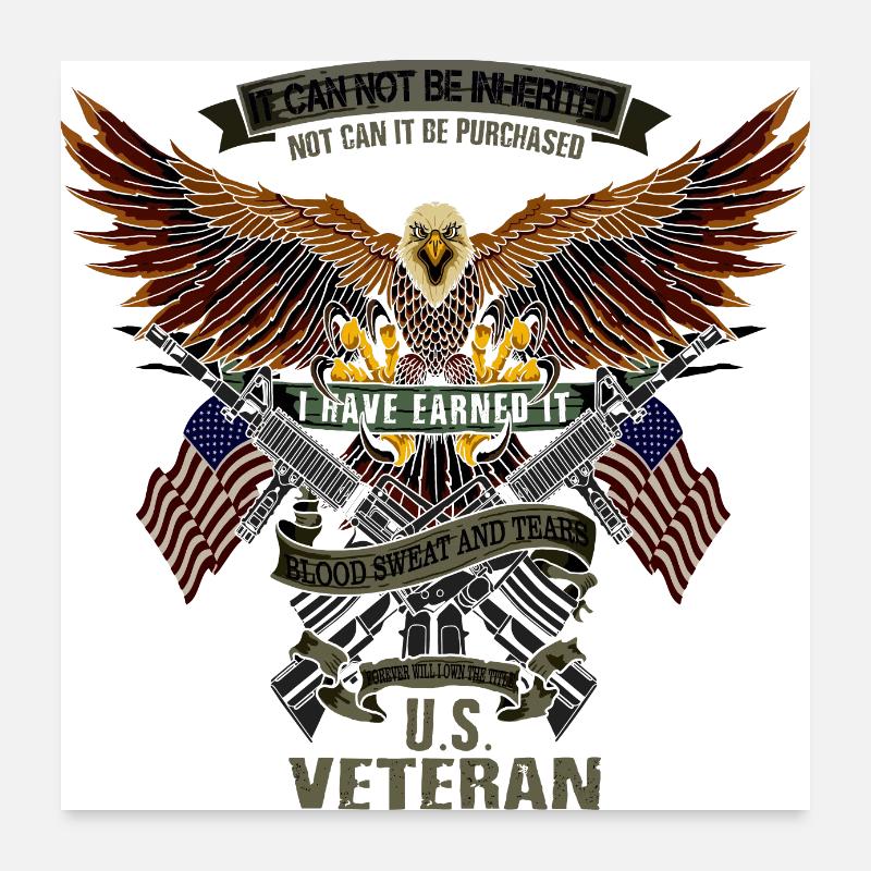 Armee Krieg Militär Uniform Force Soldat Veteran Poster 60x60 cm