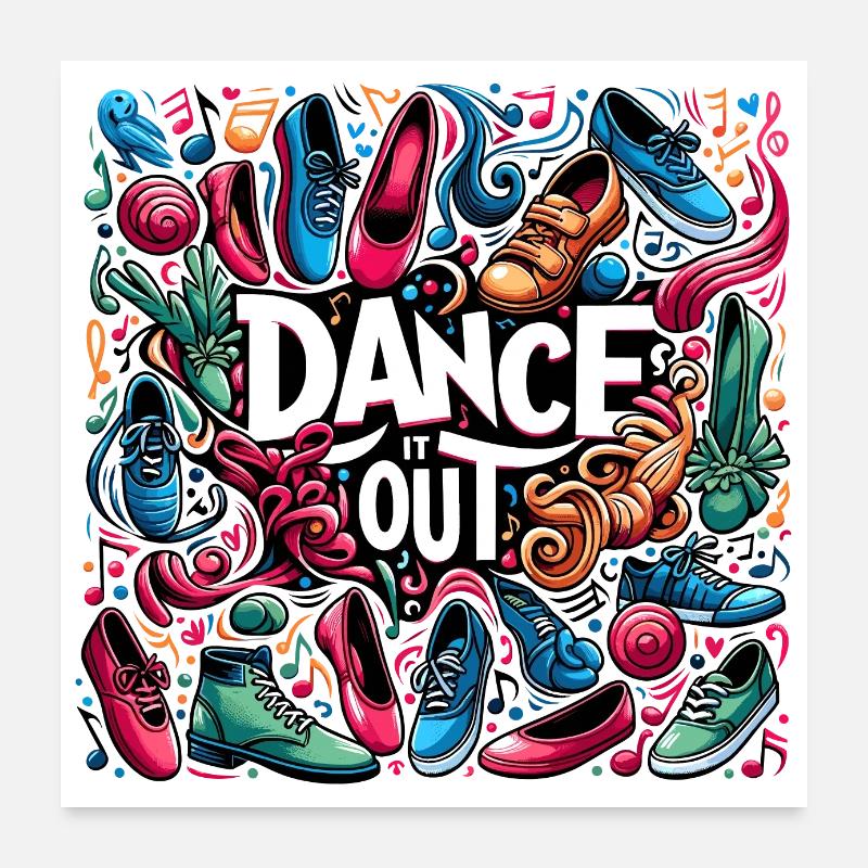 Rhythmus in Bewegung Poster 60x60 cm