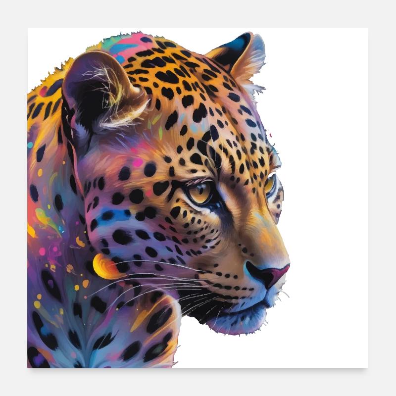 Léopard Poster 60 x 60 cm