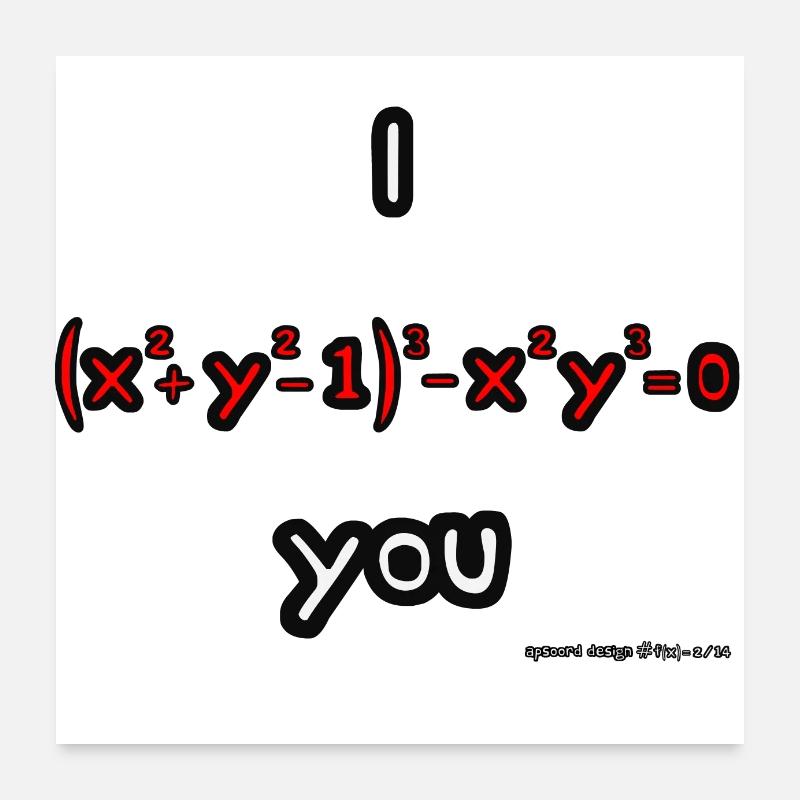 Ich liebe dich Funktion Poster 60x60 cm